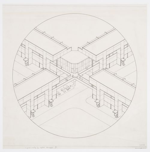 Southgate Housing, Phases I and IA, Runcorn, England: axonometric
