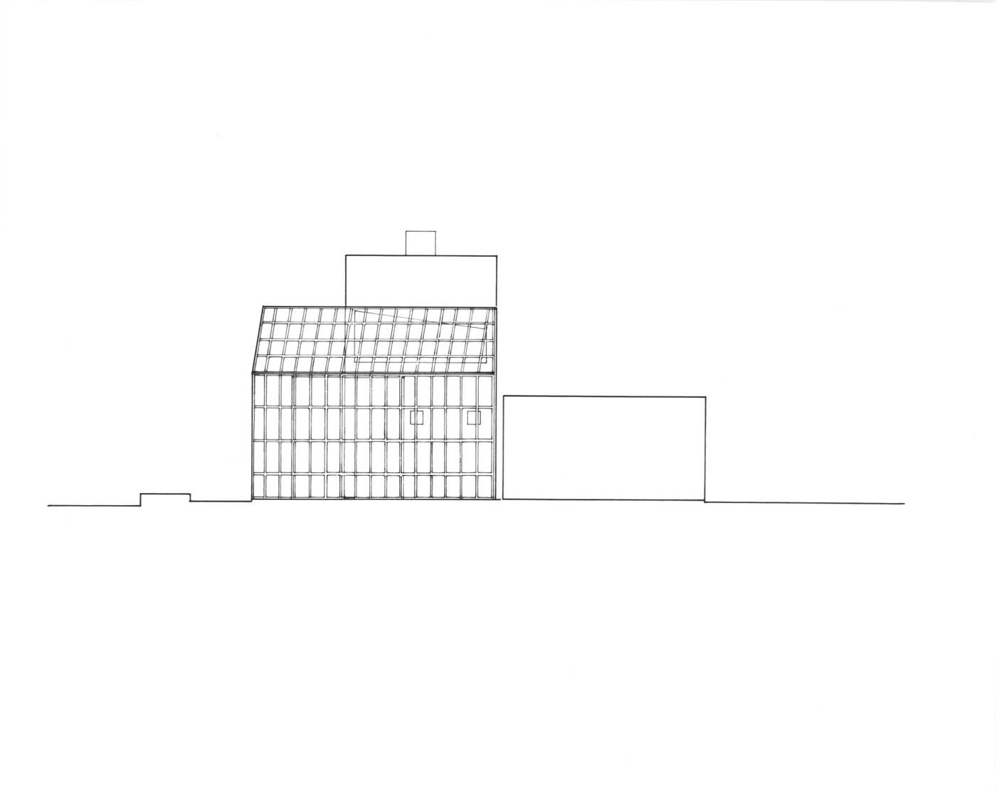 The Nofamily House - Illustrationdrawing - Side facade