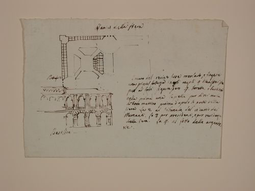 Partial plan and elevation of a basilica