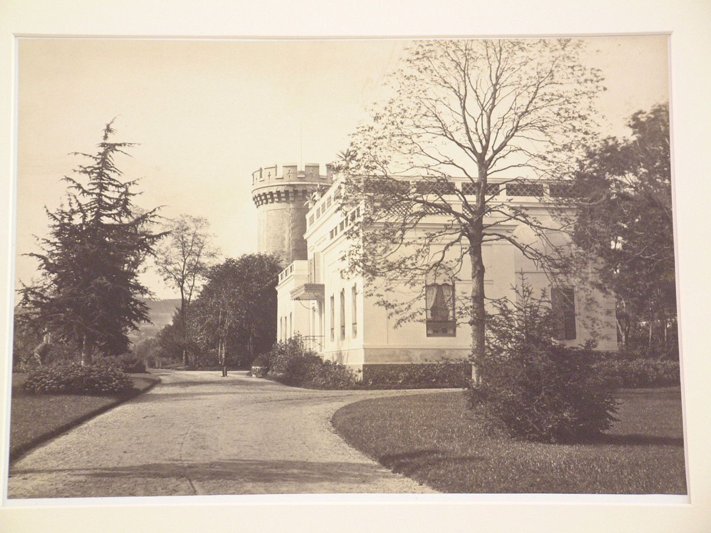 Bois de Boulogne, exterior view of Château de Longchamps, before the addition of a peristyle with caryatids, Paris, France