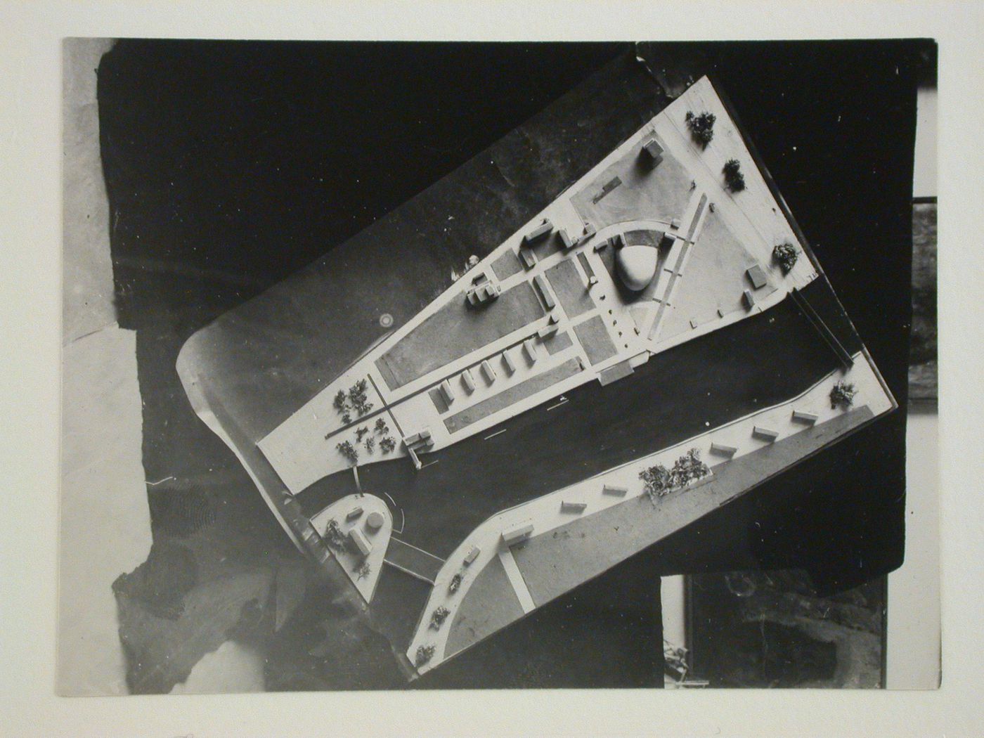 Photograph of a site model for an All-Union Palace of the Arts, Moscow