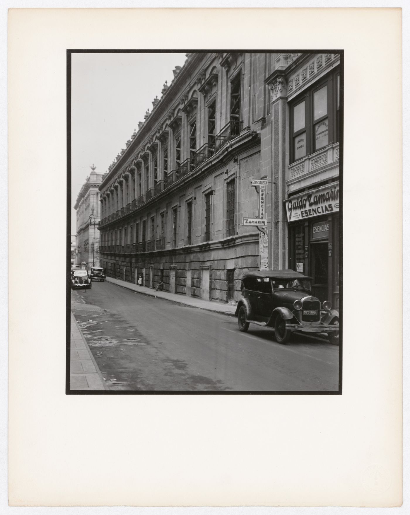 View of a building, possibly known as the School of Mines, Mexico City, Mexico