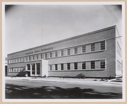 View of the principal façade of the Main Administration Building, American Steel Foundries Hammond Works division, Hammond, Indiana