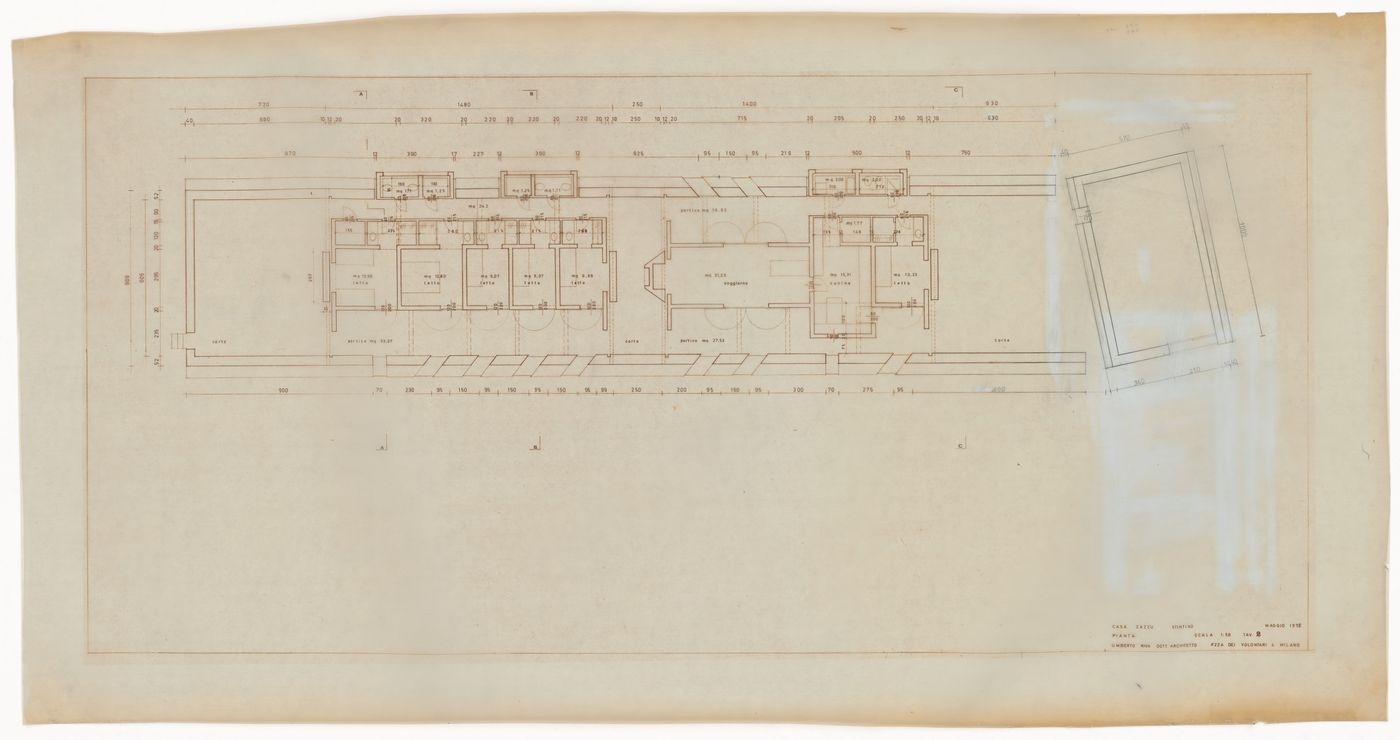 Plan for Case Zazzu, Stintino, Italy