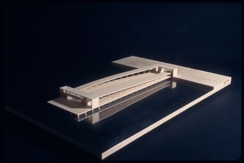 View of model for Cais de embarque para european architects, Salonica, Greece