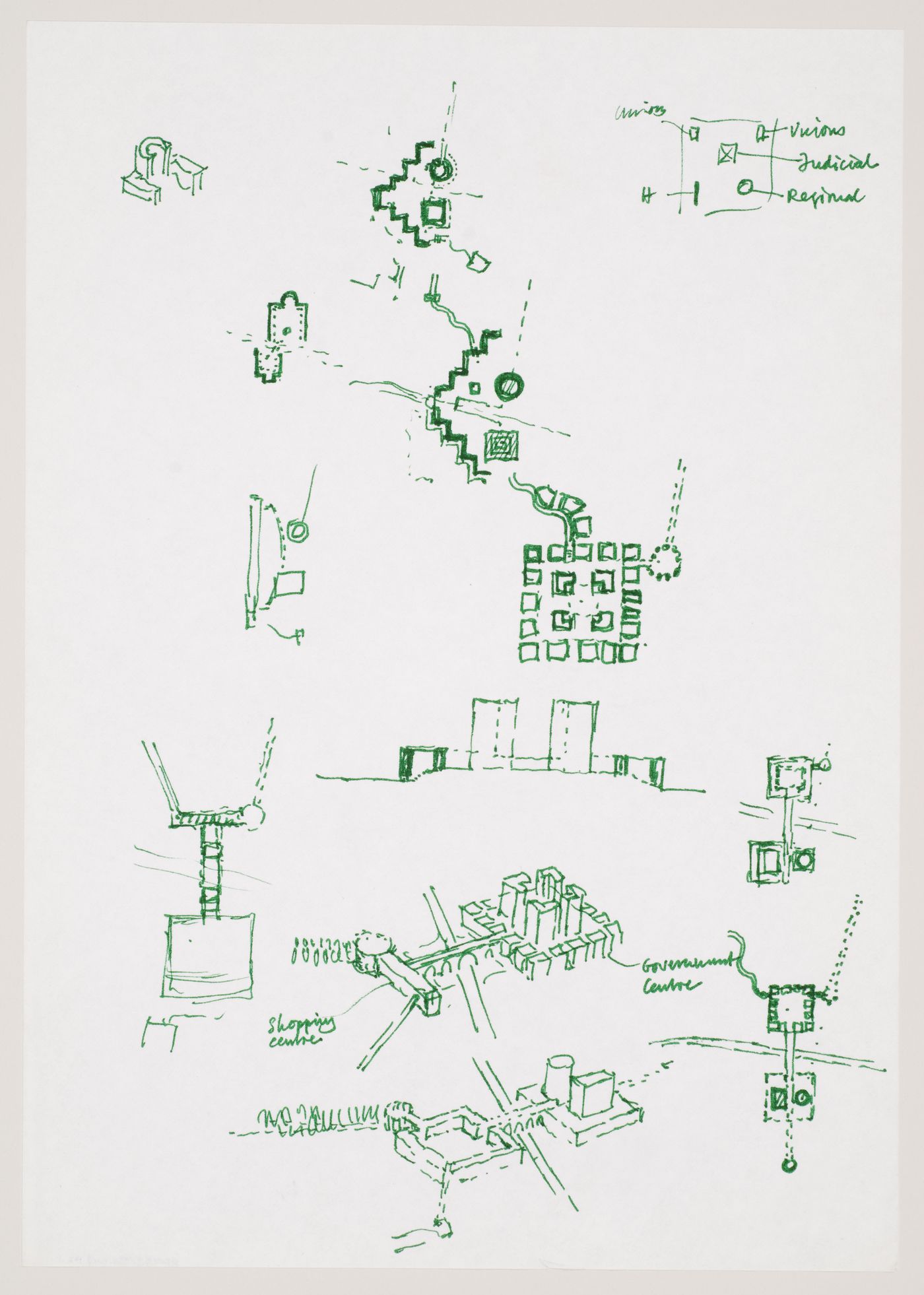 Administrative and Business Centre, Florence, Italy: sketches