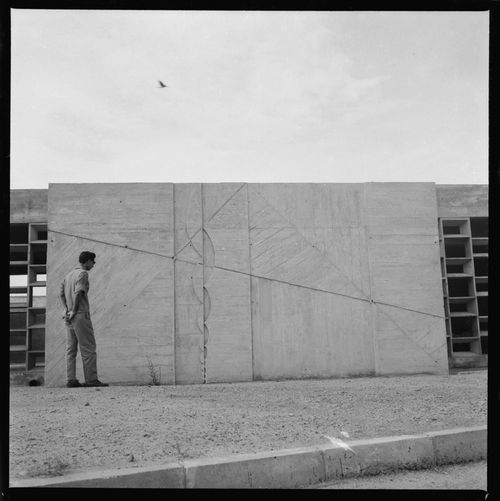 Negative of modulor wall, Ludhiana, India