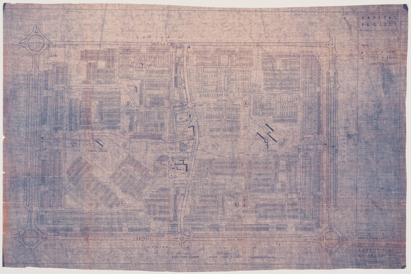Layout plan of Sector 22 (Renumbered), Chandigarh, India
