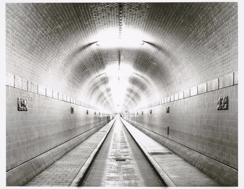 Interior view of the Alter Elbtunnel [Old Elbe Tunnel], Hamburg, Germany