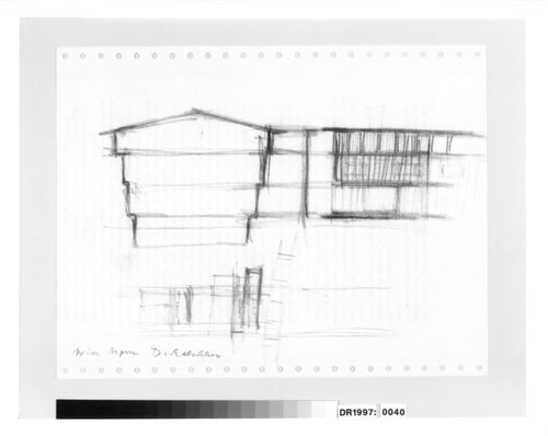Housing Pilotengasse, Vienna-Aspern: Conceptual sketches, including siteplans, plans, elevations, and perspectives