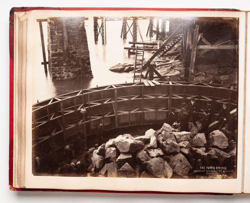 Caisson of Inchgarvie, Northeast, Main Pier, Looking West, Forth Bridge, Scotland, 11 April 1884