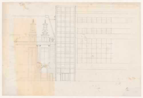 Architectural Drawing of MoMA showing Phillip Johnson Building