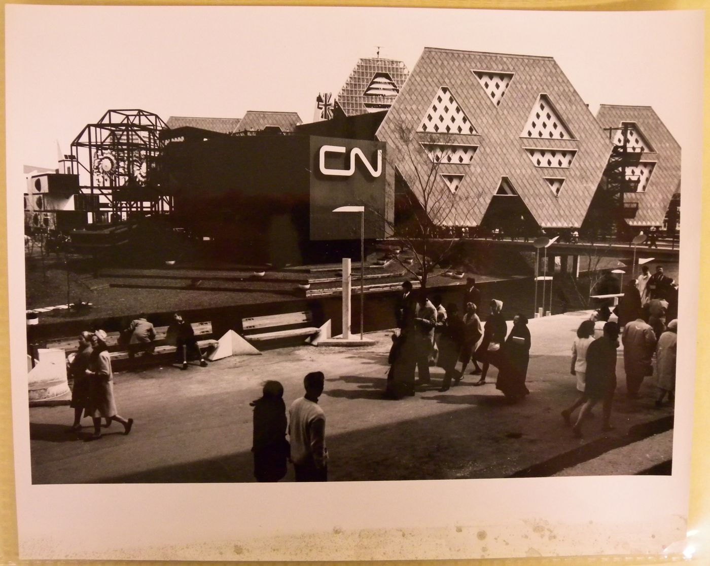 View of the CN Pavilion with the Man the Producer Pavilion in background, Expo 67, Montréal, Québec