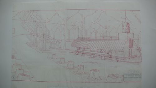 Biennale bookshop, Venice, Italy: perspective