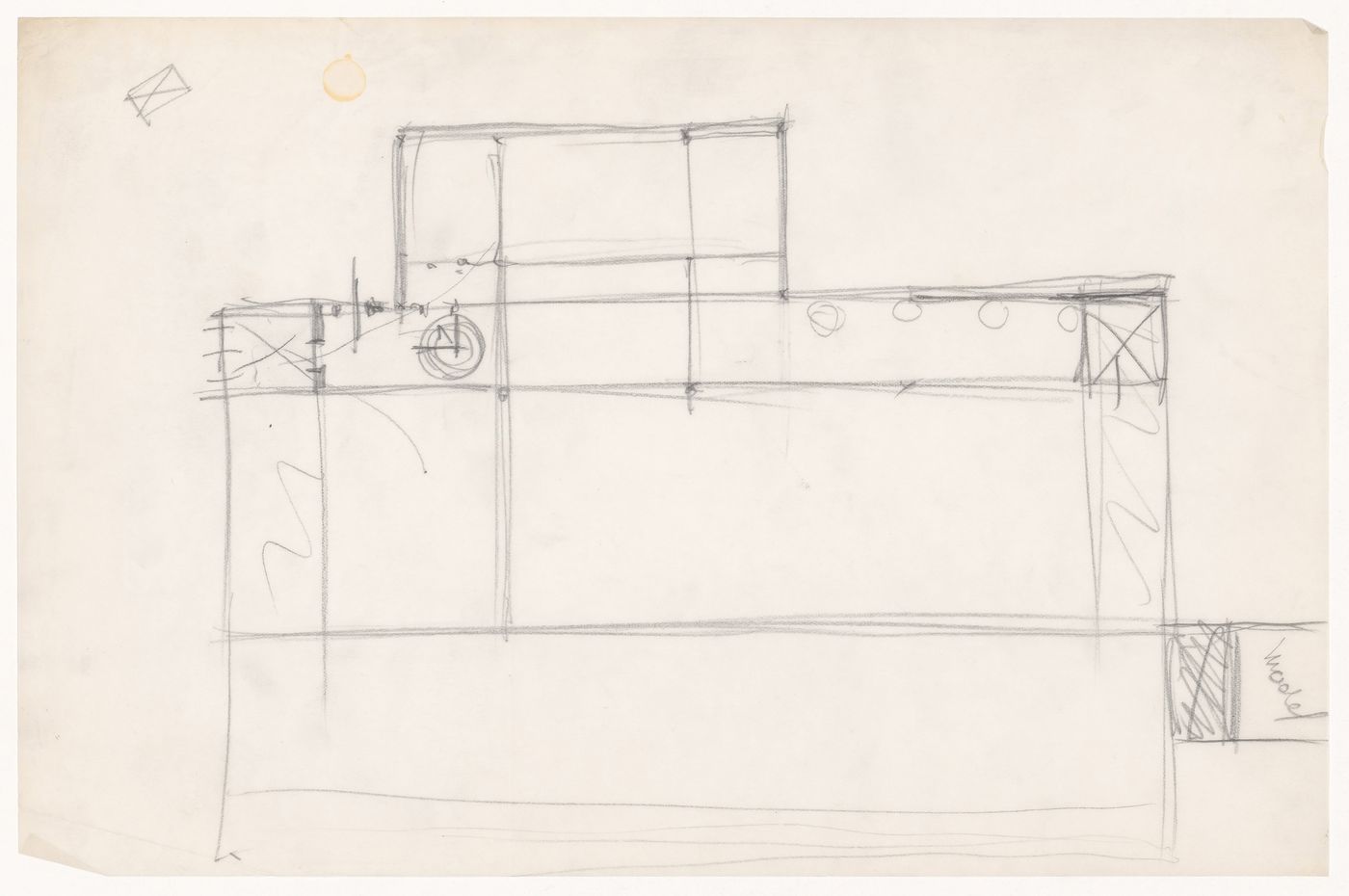 Sketch plan for a campus building for Illinois Institute of Technology