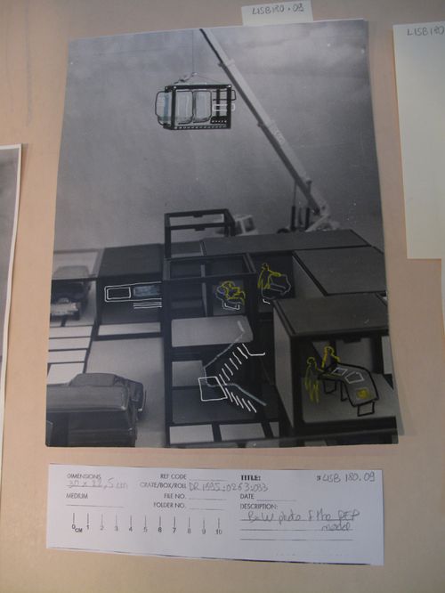 McAppy: view of elements from the model for the Portable Enclosures Programme, modified by hand to show details and activities