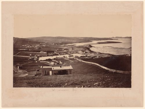 View of Washerwoman's Bay from hill of new houses, San Francisco, California