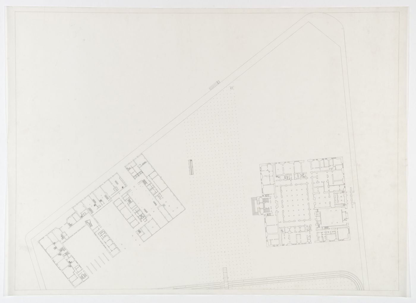 Partial site plan, original drawing for Victims I