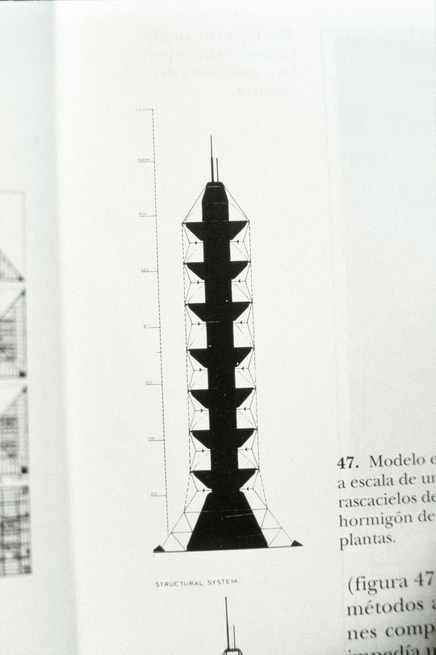 Slide of a drawing for Coexistence Tower, by Future Systems and Ove Arup