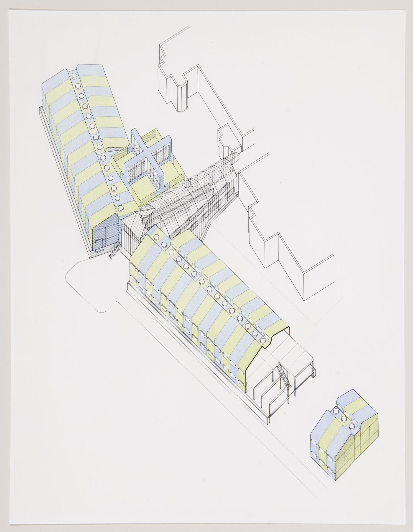 Olivetti Training Centre, Haslemere, England: axonometric