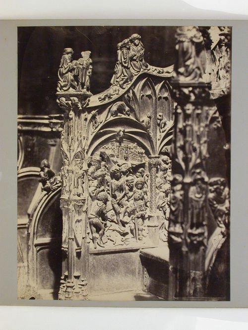 Amiens Cathedral, detail of wooden carving on choir stall, Amiens, France