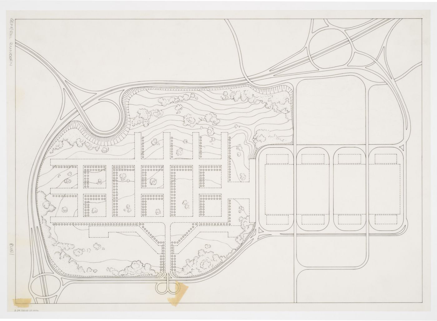 Southgate Housing, Phases I and IA, Runcorn, England: site plan