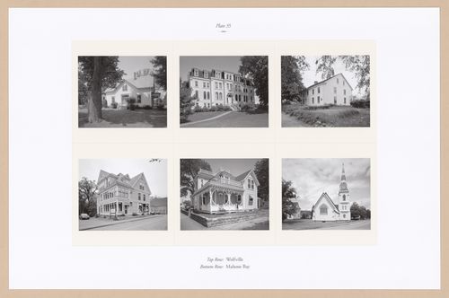 Plate 35: Wolfville; Mahone Bay, from the portfolio, A Nova Scotia Archive
