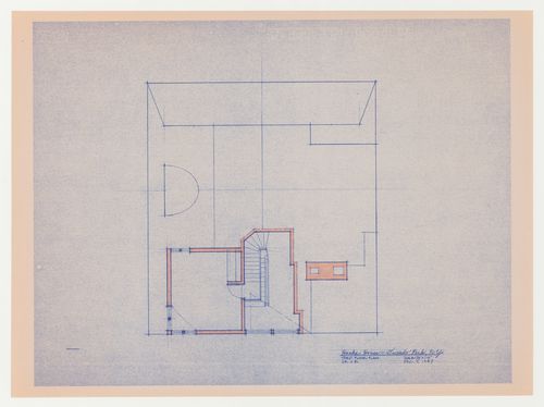 Thrid floor plan for the Hanks-Paré Residence, Tuxedo Park, New York