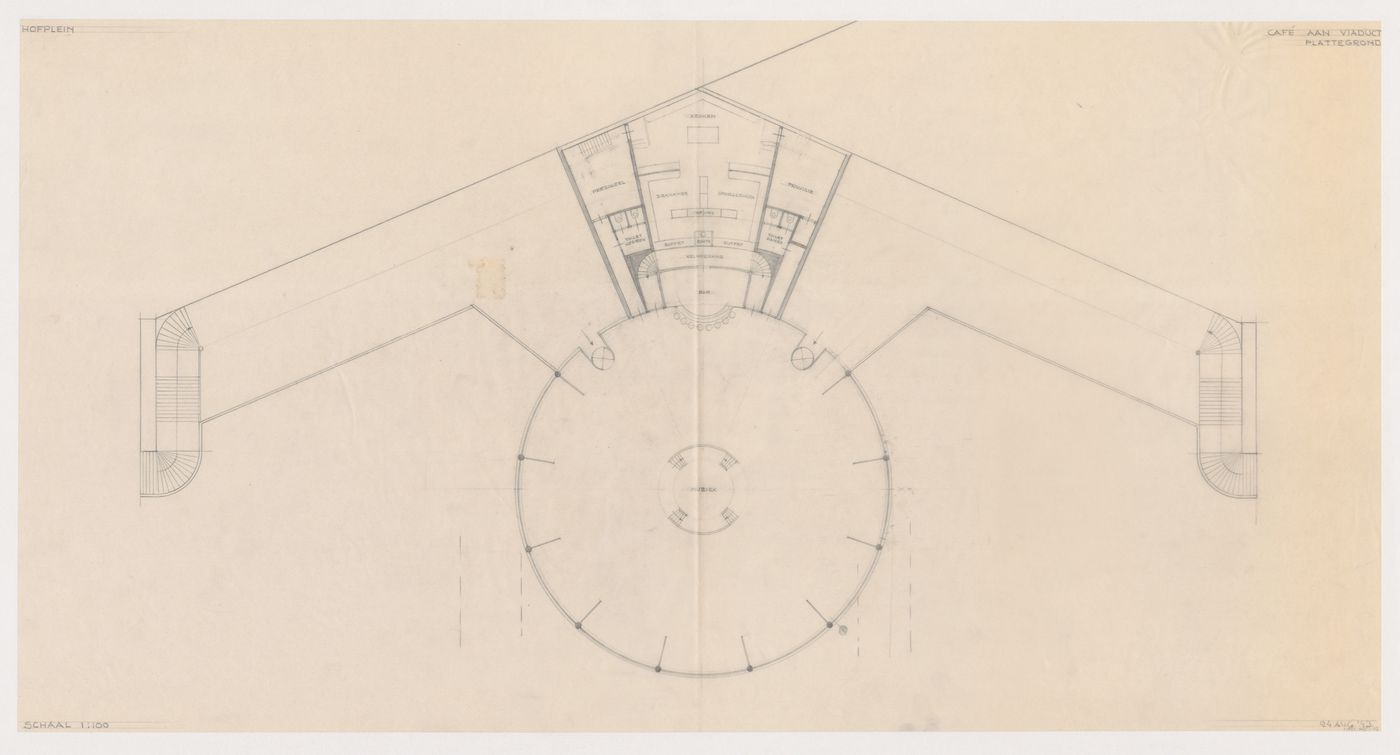 Plan for Café Viaduct for the reconstruction of the Hofplein (city centre), Rotterdam, Netherlands