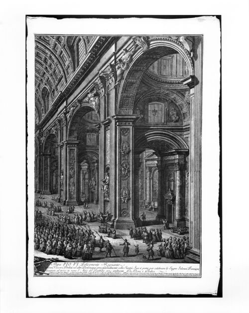 A view of the interior of the basilica of Saint Peter's, Rome, Italy