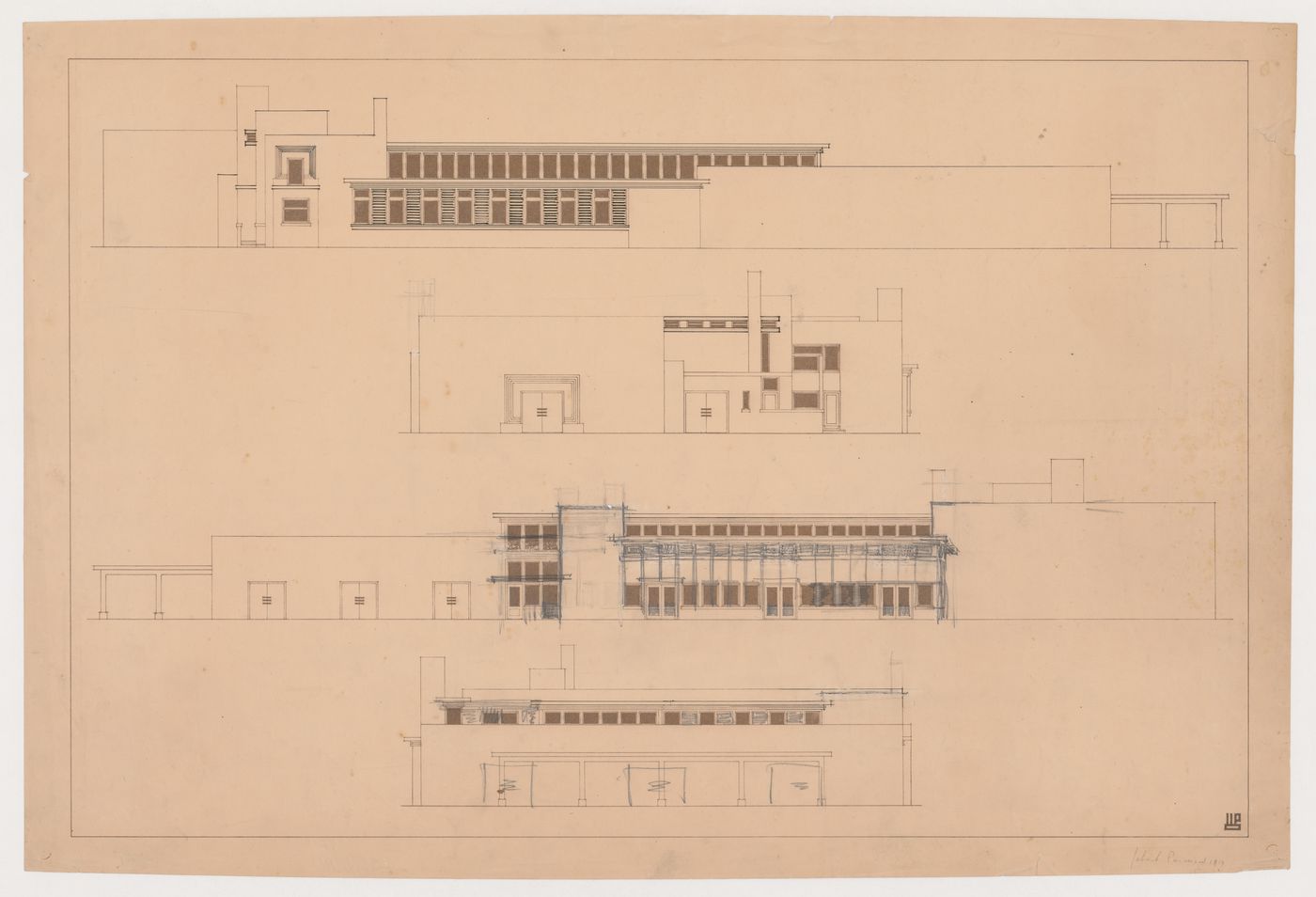 Elevations for a winery, Purmerend, Netherlands