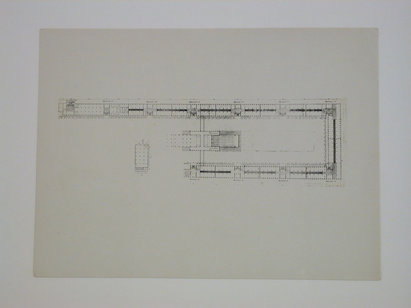 Photograph of a plan for the Building of Industry, Sverdlovsk, Soviet Union (now Ekaterinburg, Russia)