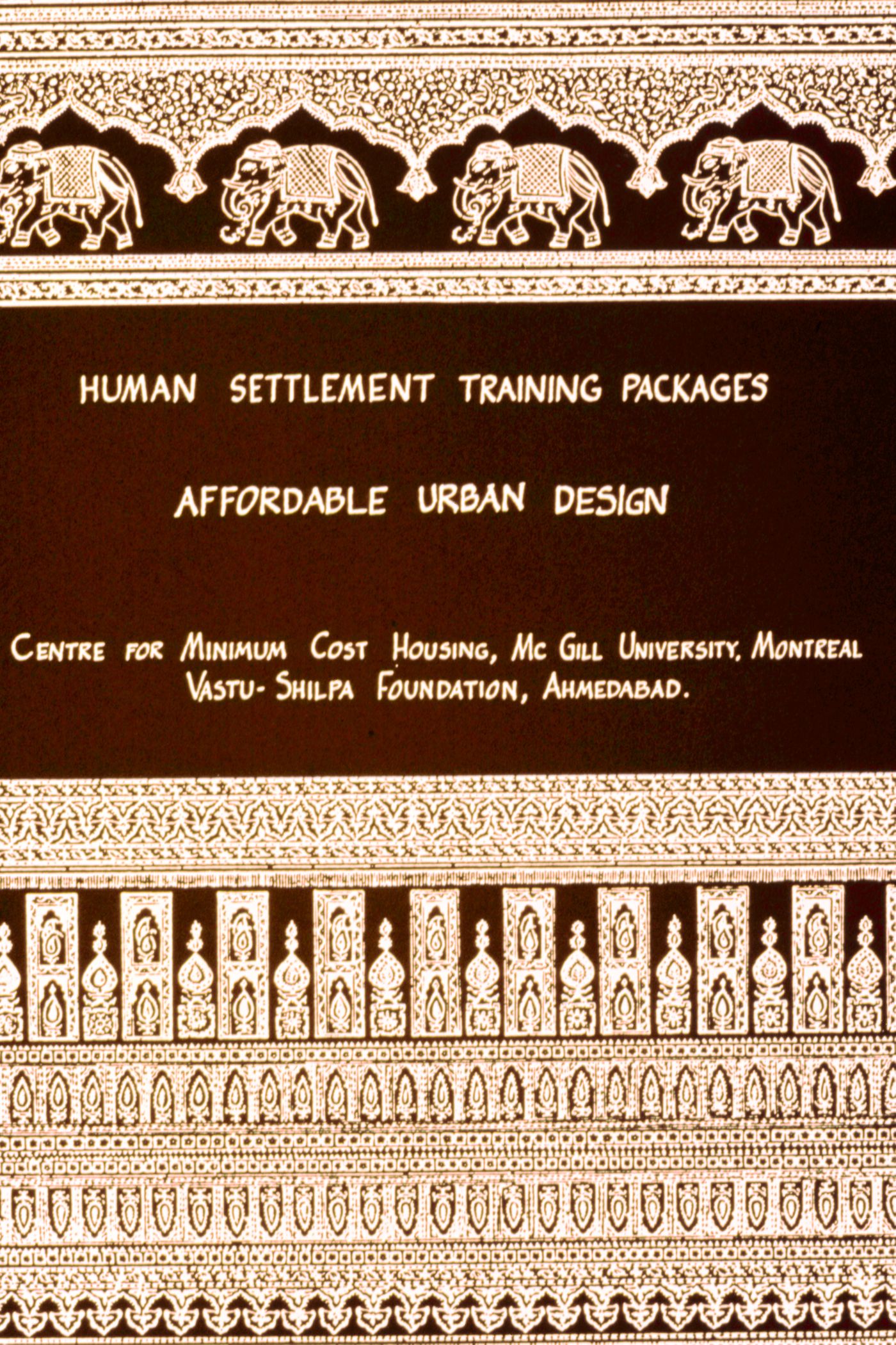 Title slide for "Package 2: Affordable Urban Design" for the Human Settlement Training Packages