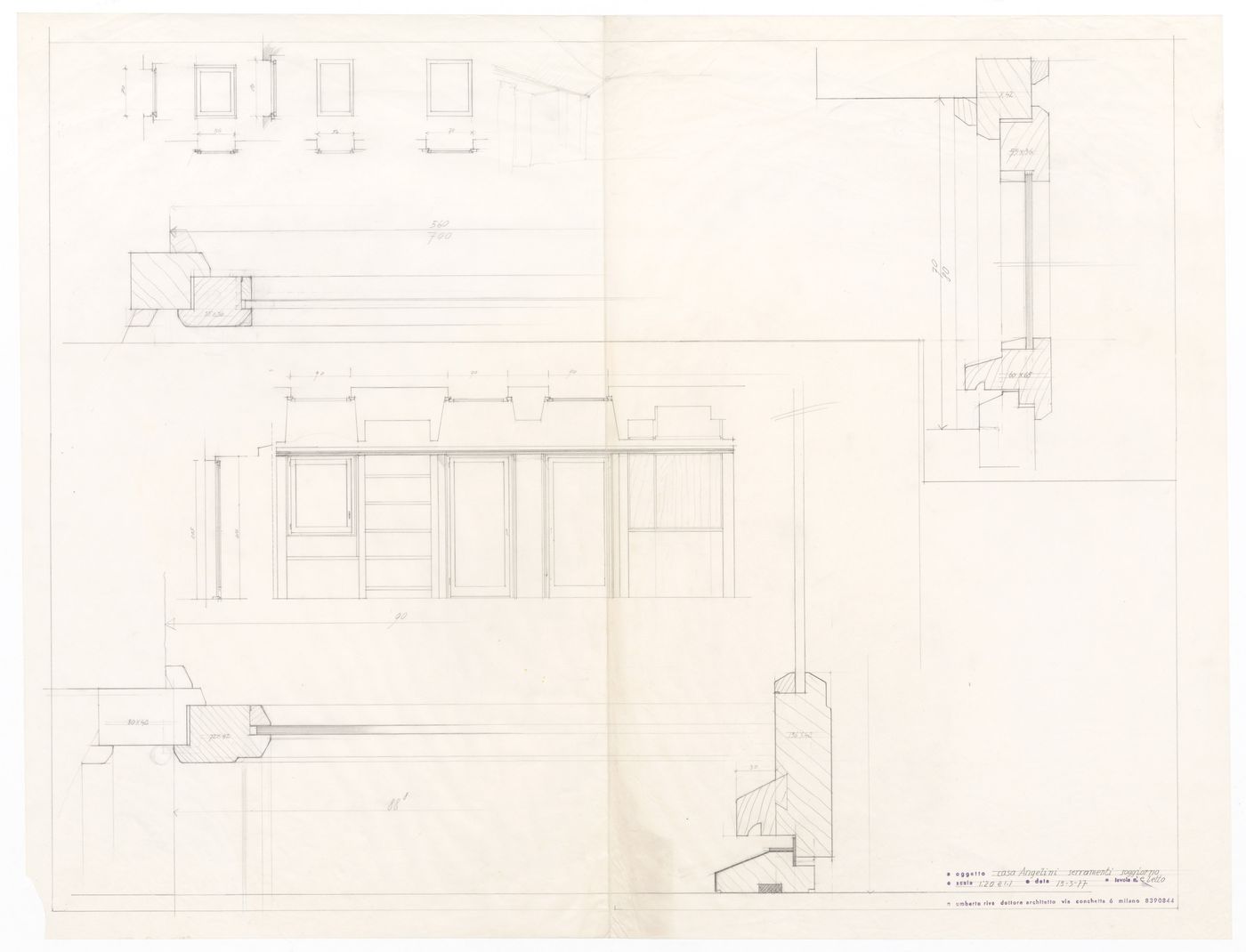 Window and door details for Casa Angelini, Lerici, Italy
