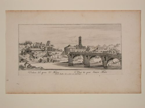 A view of the Ponte Rotto, Rome, Italy