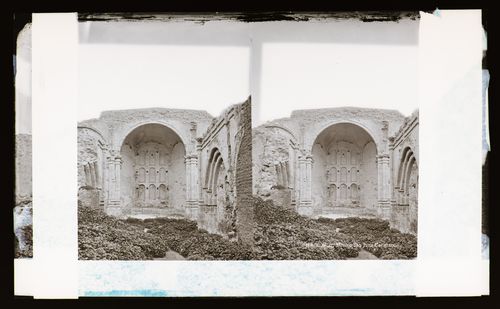 Stereograph of the altar at the Mission San Juan Capistrano, California, United States of America