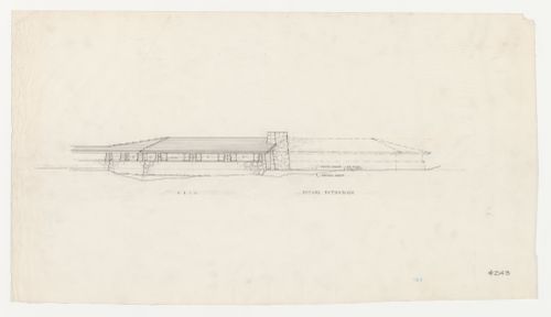 Wayfarers' Chapel, Palos Verdes, California: Elevation for the parish house and extension