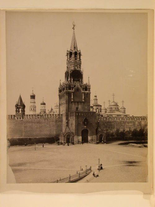 View of the Kremlin Wall and Spasskaya Tower, Moscow