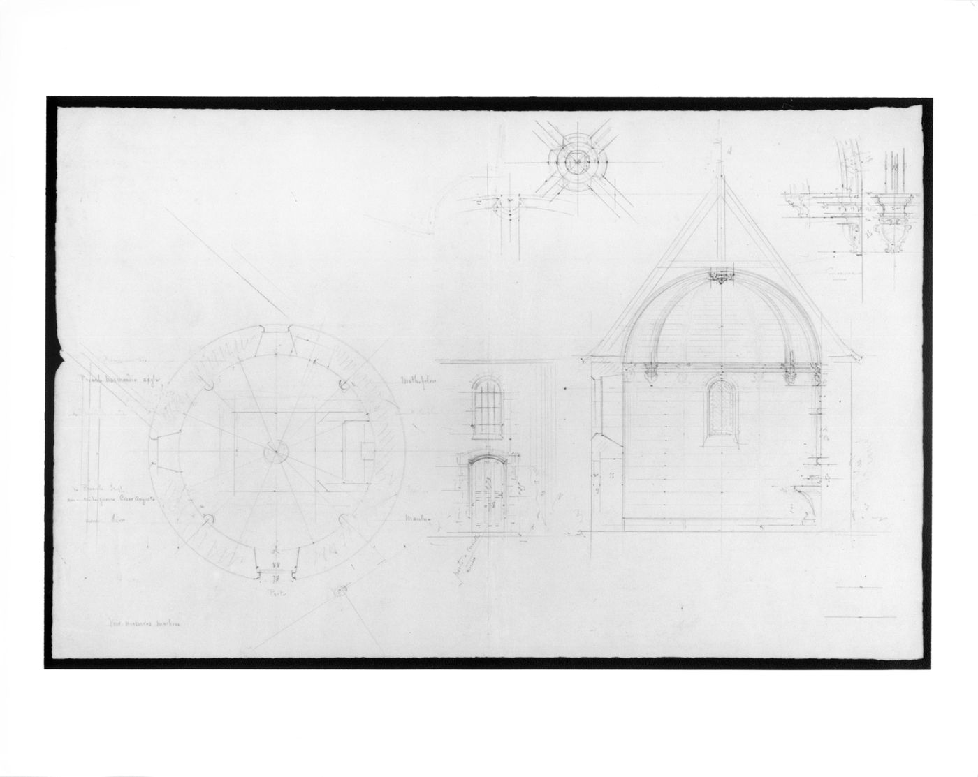 Rendered perspective of a courtyard