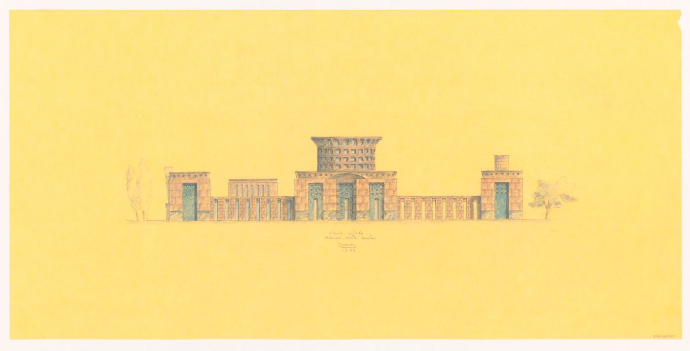 Elevation for Visual Arts Centre, Ohio State University