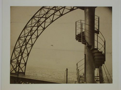 Close-up View of Stairway of the Eiffel Tower, Paris, France