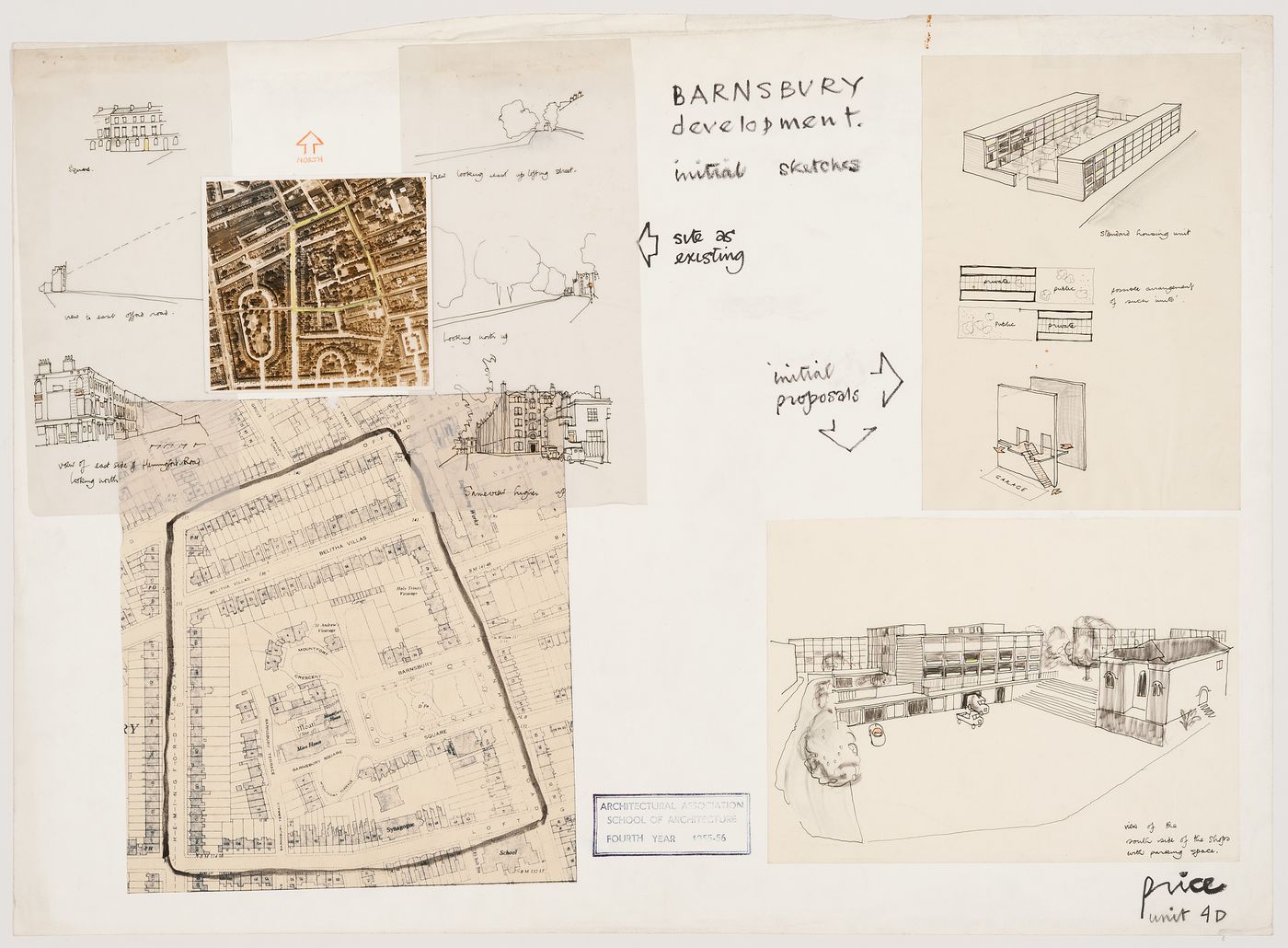 Initial sketches for Barnsbury Development, London, England