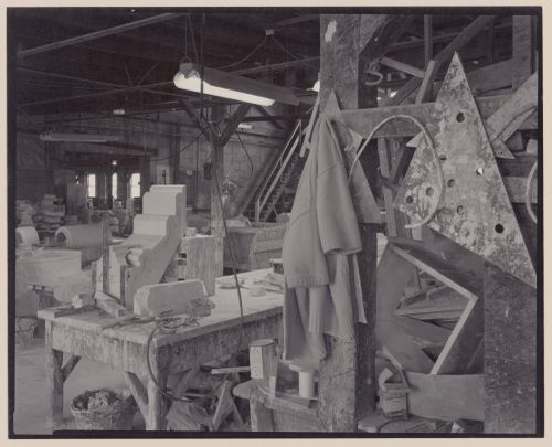 Interior view of terra-cotta factory, Lincoln, California