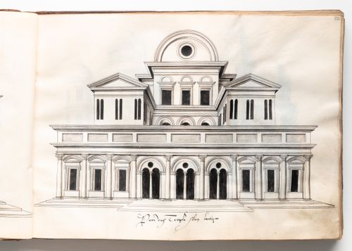 Perspectival elevation for a temple in the antique manner