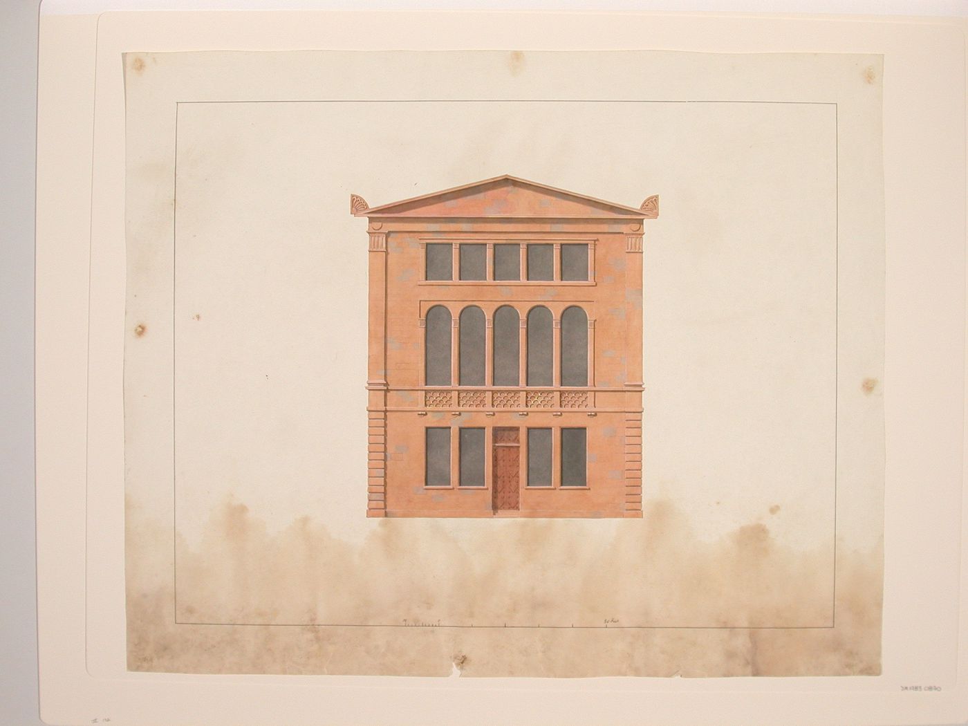 Broad Sanctuary, Westminster- elevation of the end bldg(?)