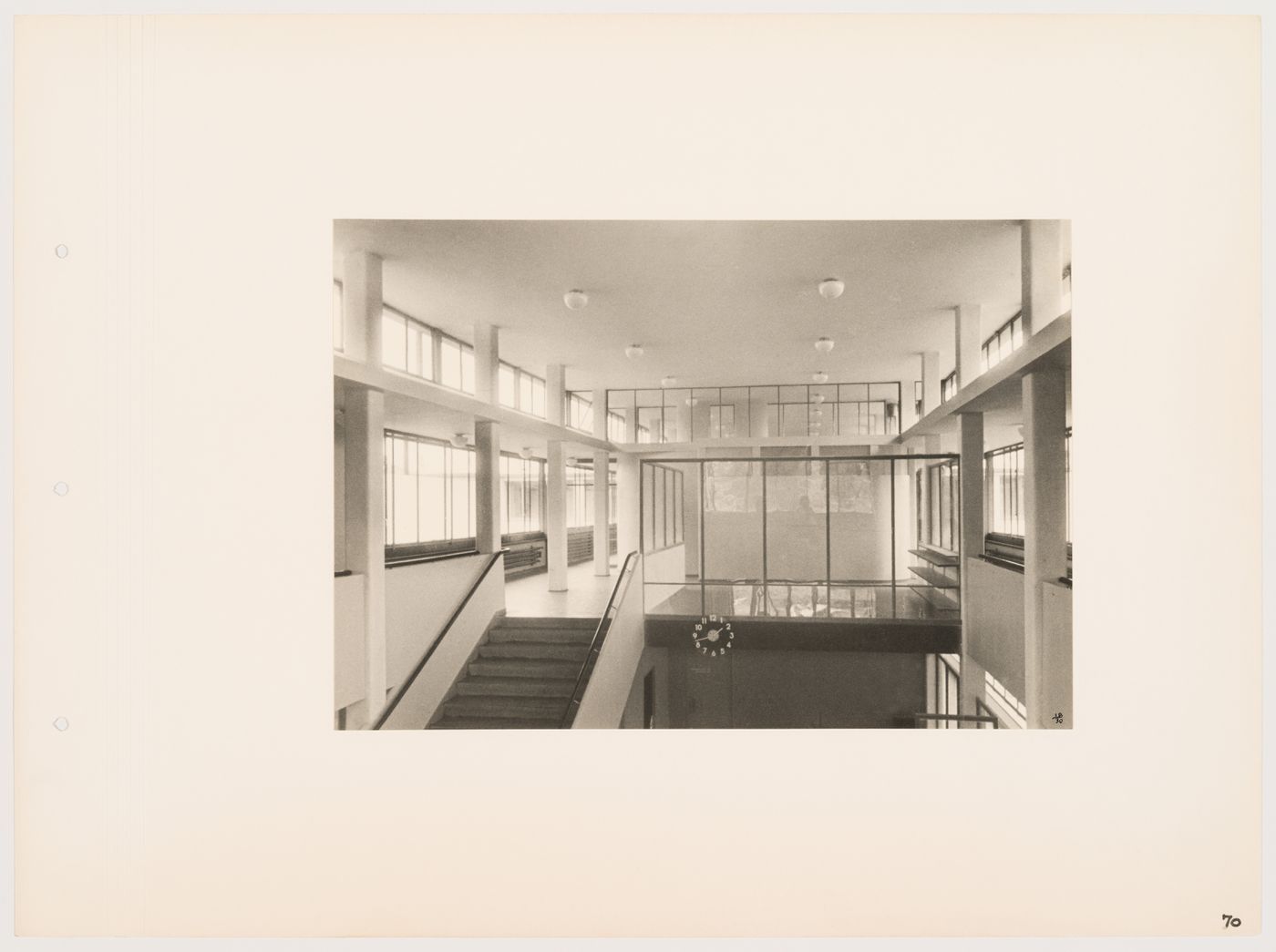 Interior view of the unfurnished first floor reading room of the Budge Foundation Old People's Home, Frankfurt am Main, Germany