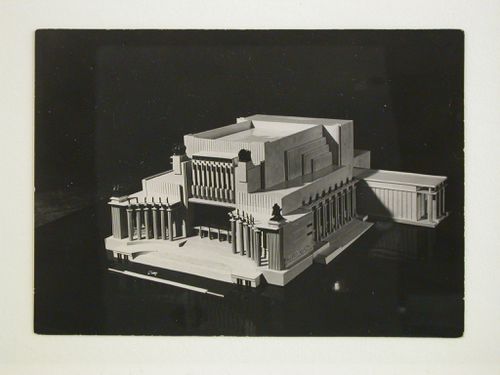 Photograph of a model for a Red Army Theater, Moscow