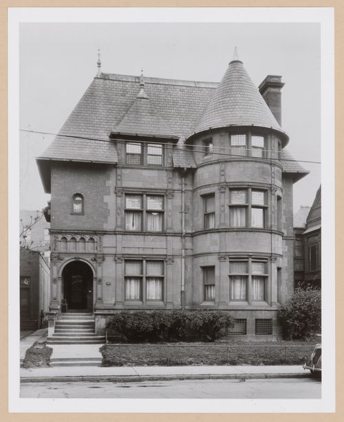 View of the principal façade of the William Livingstone house, Elliot Street, Detroit, Michigan