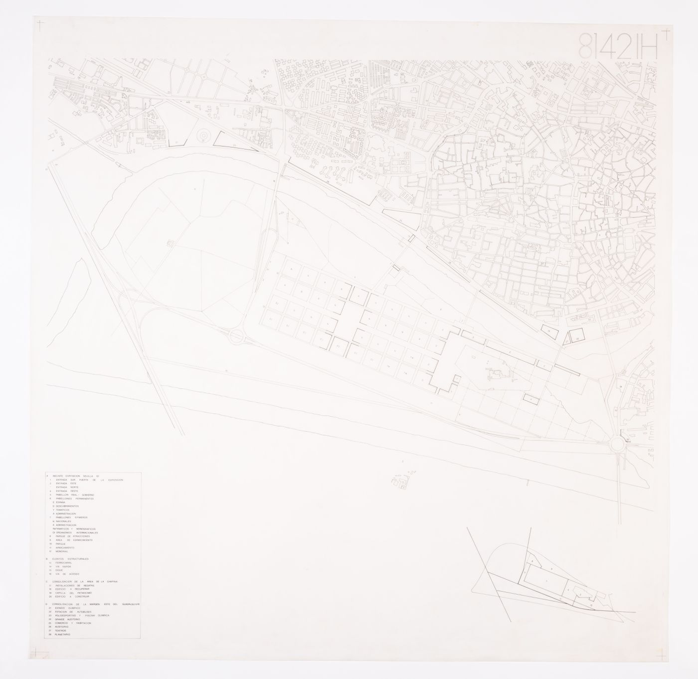 Site plan for Plano Geral da Expo '92, Seville, Spain