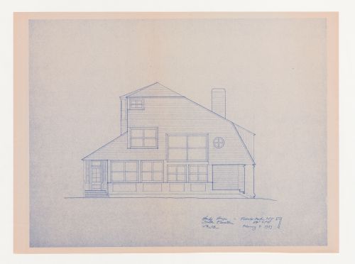 South elevation for the Hanks-Paré Residence, Tuxedo Park, New York